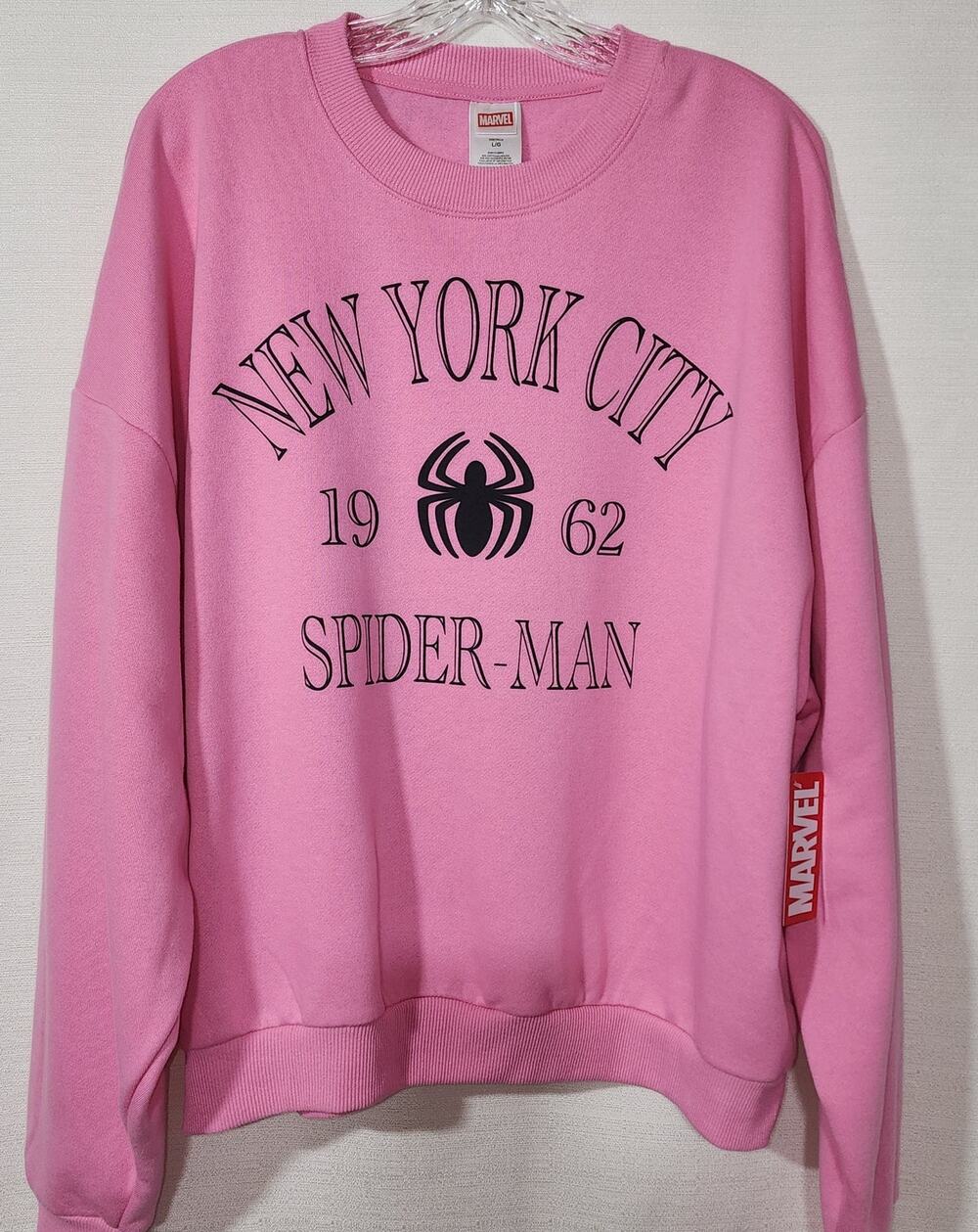 New york Spider-Man sweatshirt women's Large NWT
